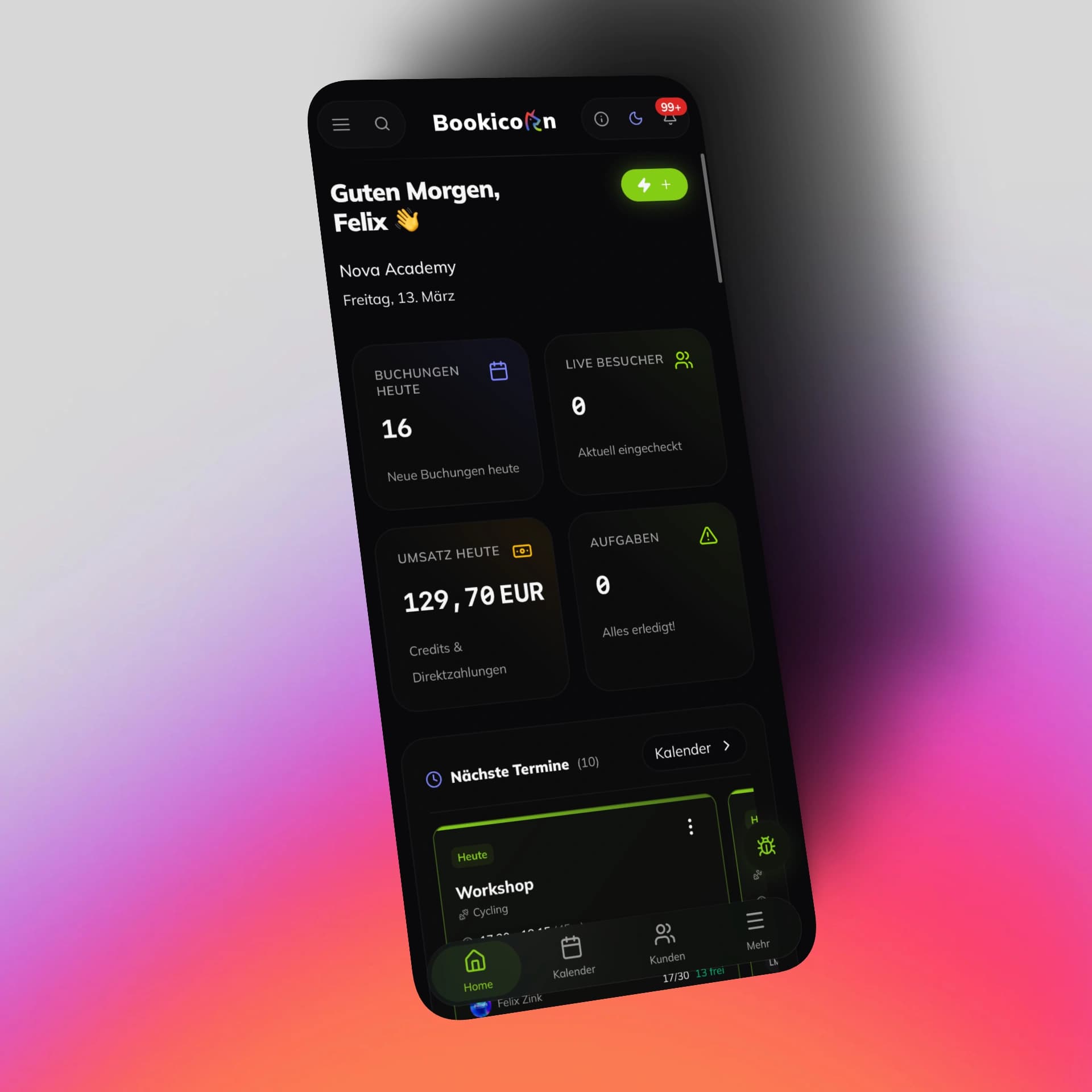 Mobile App für Schwimmschüler und Eltern